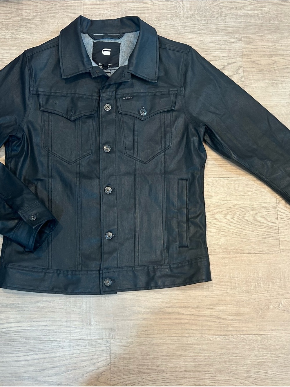 G-Star Men's Black Button-Front Shirt Jacket